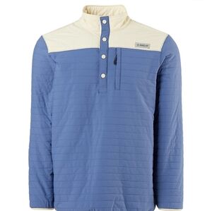 MAGELLAN Mens Womens Blue Wht CLASSIC FIT CAMPFIRE QUILTED Pullover Size Medium